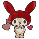 My Melody Mello Red Hood cursor on a light page