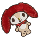 My Melody Mello Red Hood pointer on a light page