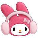 Sanrio My Melody Fluffy Earmuffs pointer on a light page