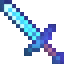 Minecraft Enchanted Blue Glowing Sword cursor on a light page
