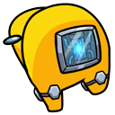 Among Us Yellow Twerk Meme Animated pointer on a light page