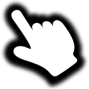 Classic White Roblox Cursor with Black Shadow pointer on a light page
