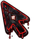 Scary Roblox Forsaken Noob Bloody Pointer cursor on a light page