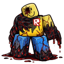 Scary Roblox Forsaken Noob Bloody Pointer pointer on a light page