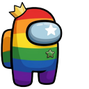 Among Us Pride Flags Custom pointer on a light page
