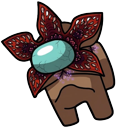 Among Us Demogorgon Stranger Things Animated pointer on a light page