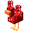 Minecraft Dungeons Red Cluckshroom Pixel Art cursor on a light page