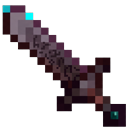 Minecraft Pixel Ice Netherite Sword Animated pointer on a light page