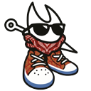 Cool Hornet in Sneakers Custom Mouse cursor on a light page