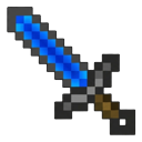Minecraft Character Steve Head and Weapon Iron Sword Set cursor on a light page