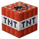 Explosive Minecraft TNT Block and Creeper Head cursor on a light page