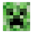 Explosive Minecraft TNT Block and Creeper Head pointer on a light page