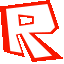 Colorful Rainbow Roblox Logo Animated cursor on a light page