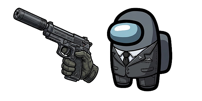 Among Us John Wick Suit and Silenced Pistol