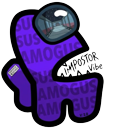 Among Us Purple Impostor Tongue Kill Animated pointer