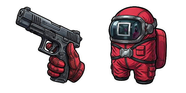 Among Us Squid Game Square Guard and Gun