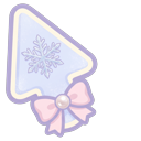 Kawaii Pastel Blue Winter Mitten Mouse cursor on a light page