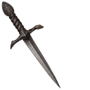 Gothic Dagger and Dark Red Lace Rose cursor on a light page