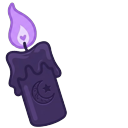 Spooky Cute Ghost Bunny with Purple Bow cursor on a light page