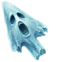 Creepy Halloween Floating Ghost and Spirit Swirl cursor on a light page