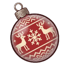 Festive Deer and Snowflake Red Ornament Custom pointer on a light page