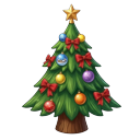 Festive Christmas Tree and Wreath Custom cursor on a light page