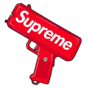 Supreme Cash Cannon Money Gun cursor on a light page