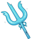 VTuber Gawr Gura Trident and Cute Shark Head cursor on a light page