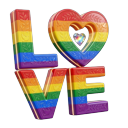 Inclusive 3D Rainbow Cursors A Pride & Peace Collection cursor on a light page