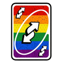 Stylish LGBTQ+ Pride Mouse Pointers with UNO Motif pointer on a light page