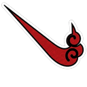 Naruto Shippuden Akatsuki Cloud Swoosh cursor on a light page