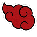 Naruto Shippuden Akatsuki Cloud Swoosh pointer on a light page