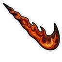 Elemental Blue Cloud Red Flame Nike Swoosh pointer on a light page