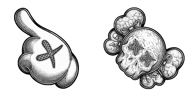 White KAWS Crossbones Skull