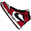 Nike Air Jordan 1 High Sneaker Animated Cursor cursor on a light page