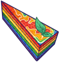 LGBTQ Rainbow Pride Cake and Drink cursor