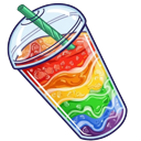 LGBTQ Rainbow Pride Cake and Drink pointer