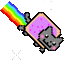 Nyan Cat Classic Animated Pop-Tart Meme cursor on a light page