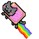 Nyan Cat Classic Animated Pop-Tart Meme pointer on a light page