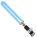 Epic Star Wars Obi-Wan Kenobi Blue Lightsaber pointer on a light page