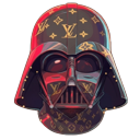 Darth Vader Louis Vuitton Edition Mask and Logo pointer on a light page