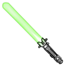 Ahsoka Tano Clone Wars Face and Jedi Lightsaber cursor on a light page