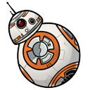 Star Wars BB-8 Astromech Droid Cursor cursor on a light page