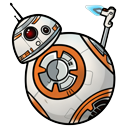 Star Wars BB-8 Astromech Droid Cursor pointer on a light page