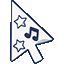Animated Rock That Body Dancing Kitty Character cursor on a light page