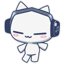 Animated Rock That Body Dancing Kitty Character pointer on a light page