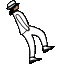 Michael Jackson White Suit Moonwalk Dance Pose cursor on a light page