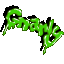 K-Pop Katseye Gnarly Green Slime Graffiti cursor on a light page