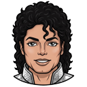 Michael Jackson Shiny Silver Glove pointer on a light page