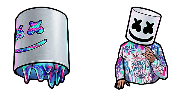 Marshmello Dripping Paint Helmet